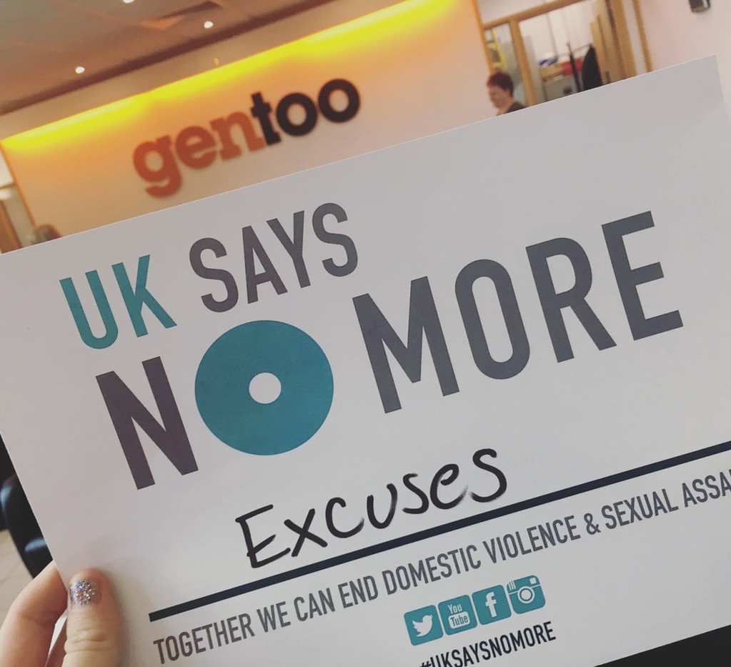 Gentoo join UK SAYS NO MORE campaign